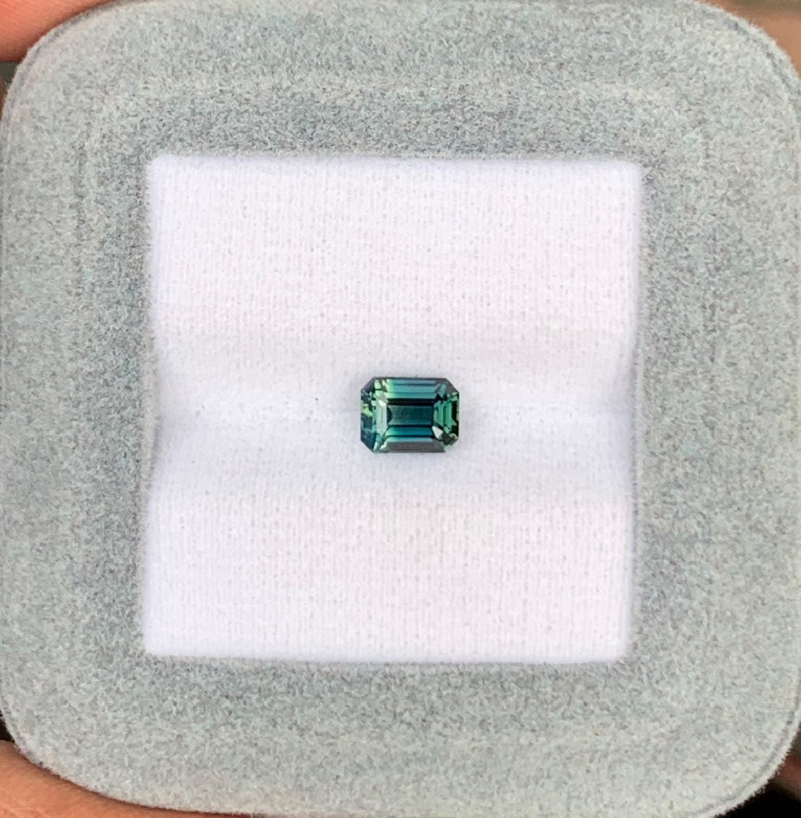 Saphir Teal Rectangle de 1,09ct