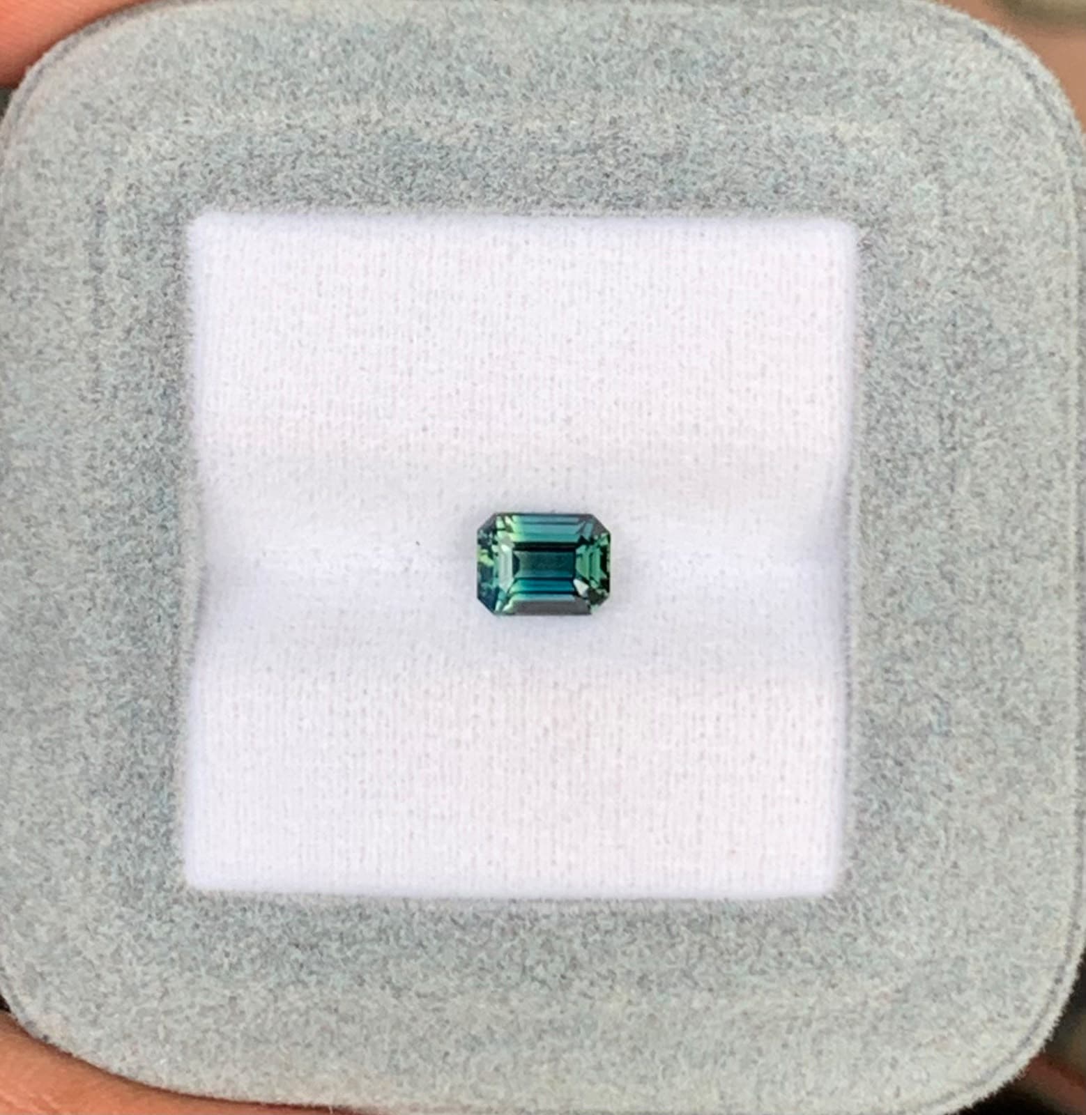 Saphir Teal Rectangle de 1,09ct