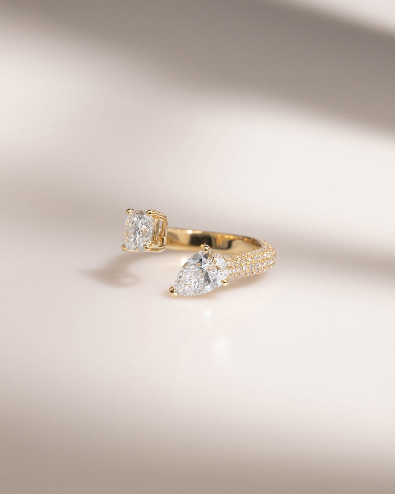 Bague de fiançailles Diamants et Or Jaune