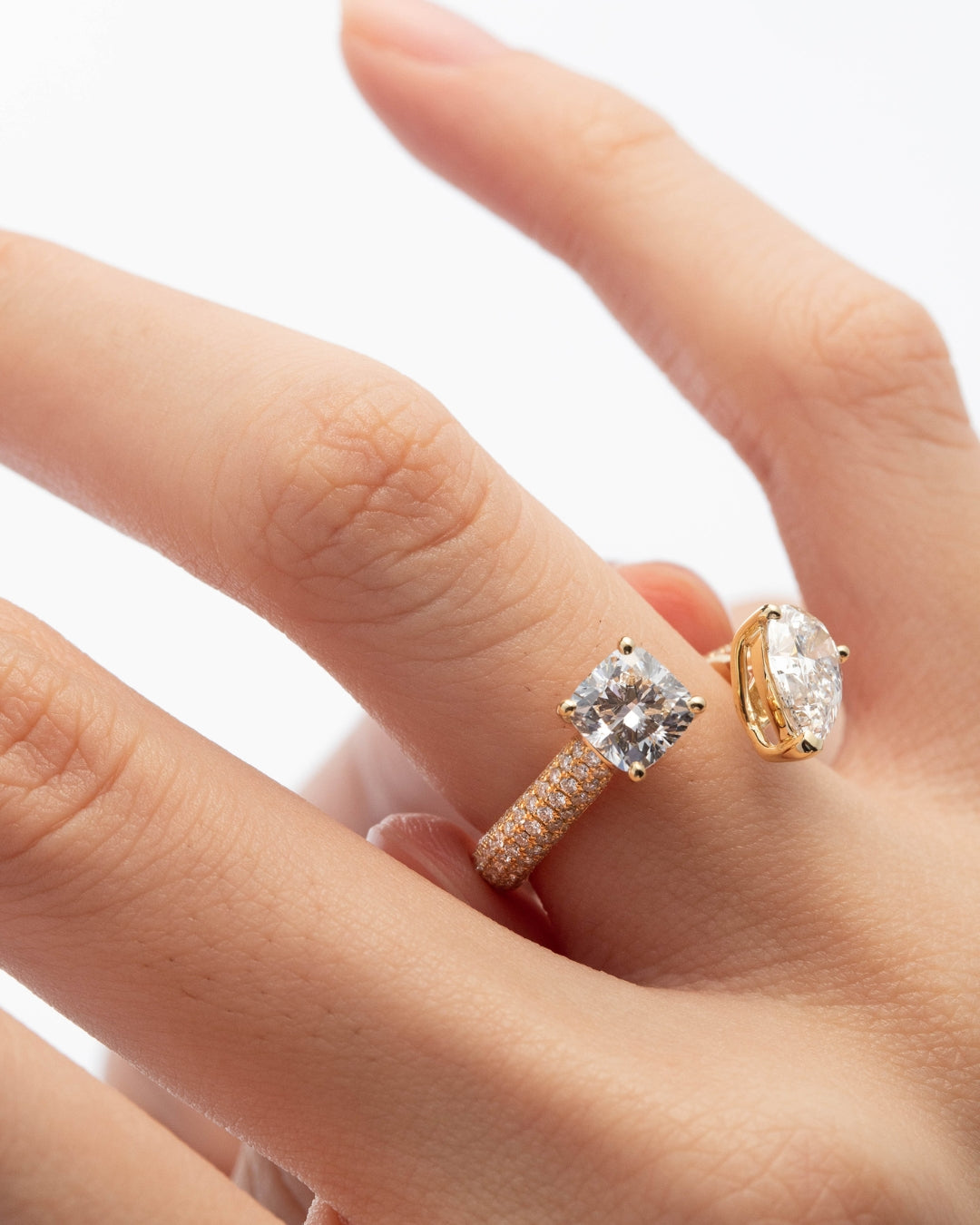 Diamond and Yellow Gold Engagement Ring