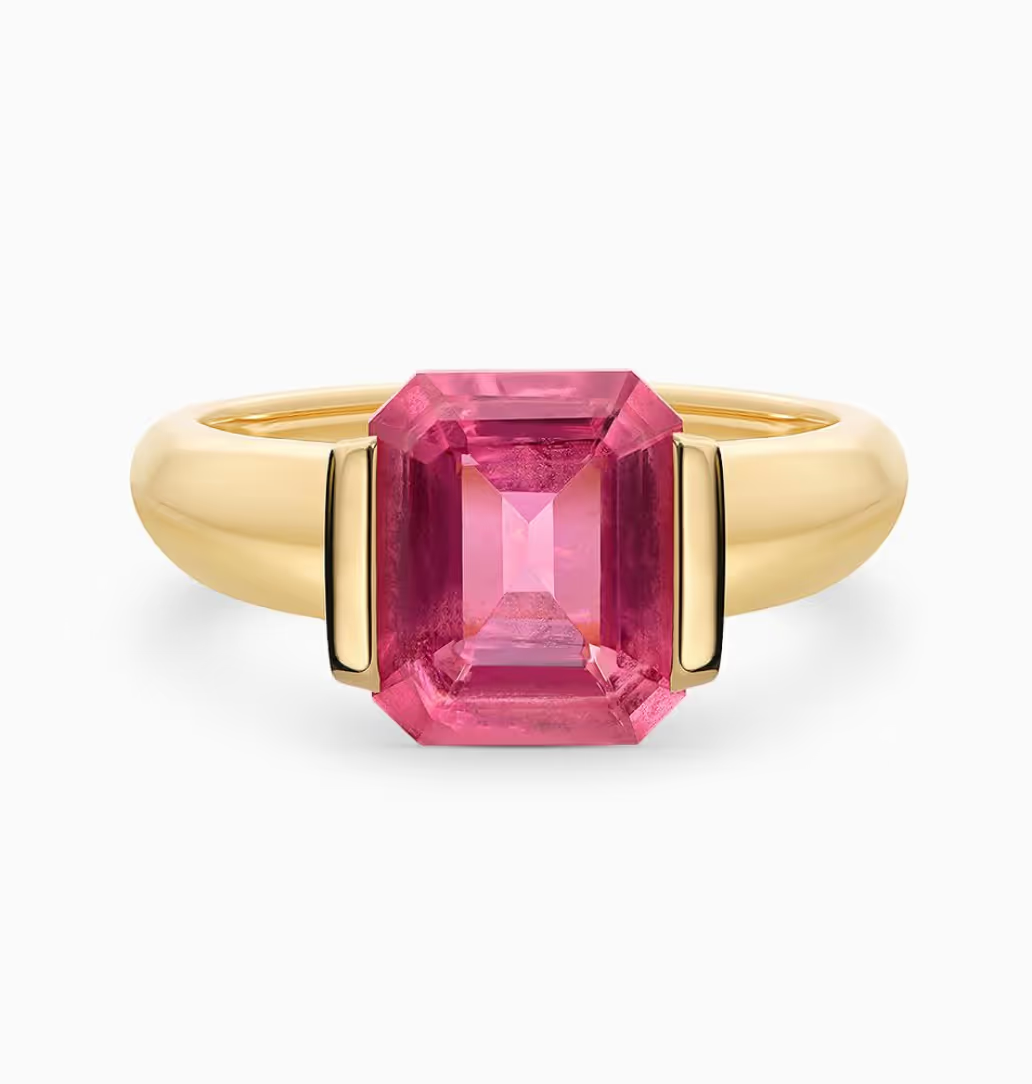 Bague de naissance avec tourmaline
