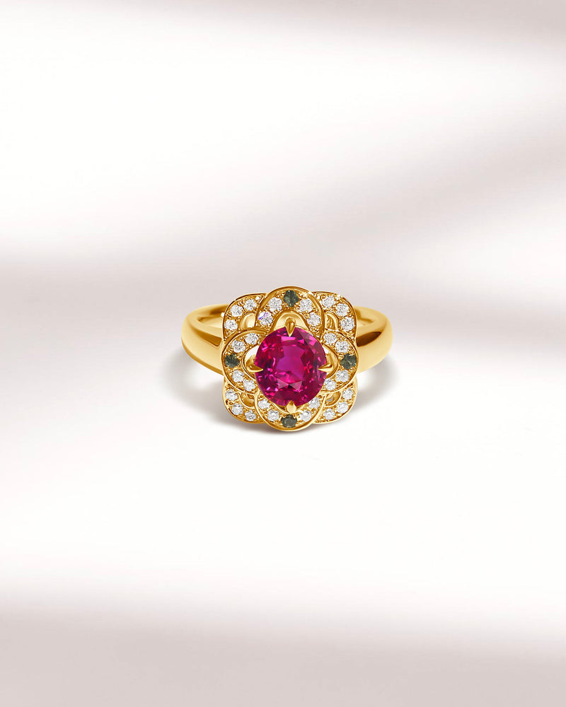 Bague de fiançailles avec Rubis du Mozambique