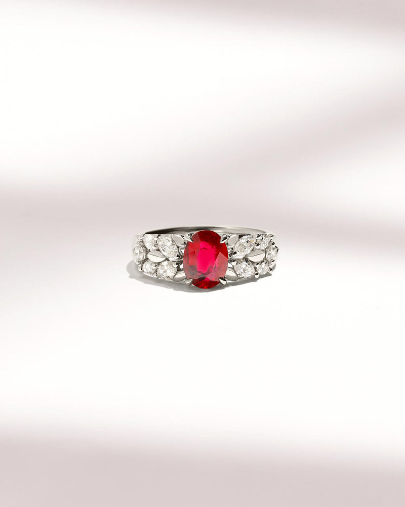 Bague de fiançailles avec Rubis du Mozambique