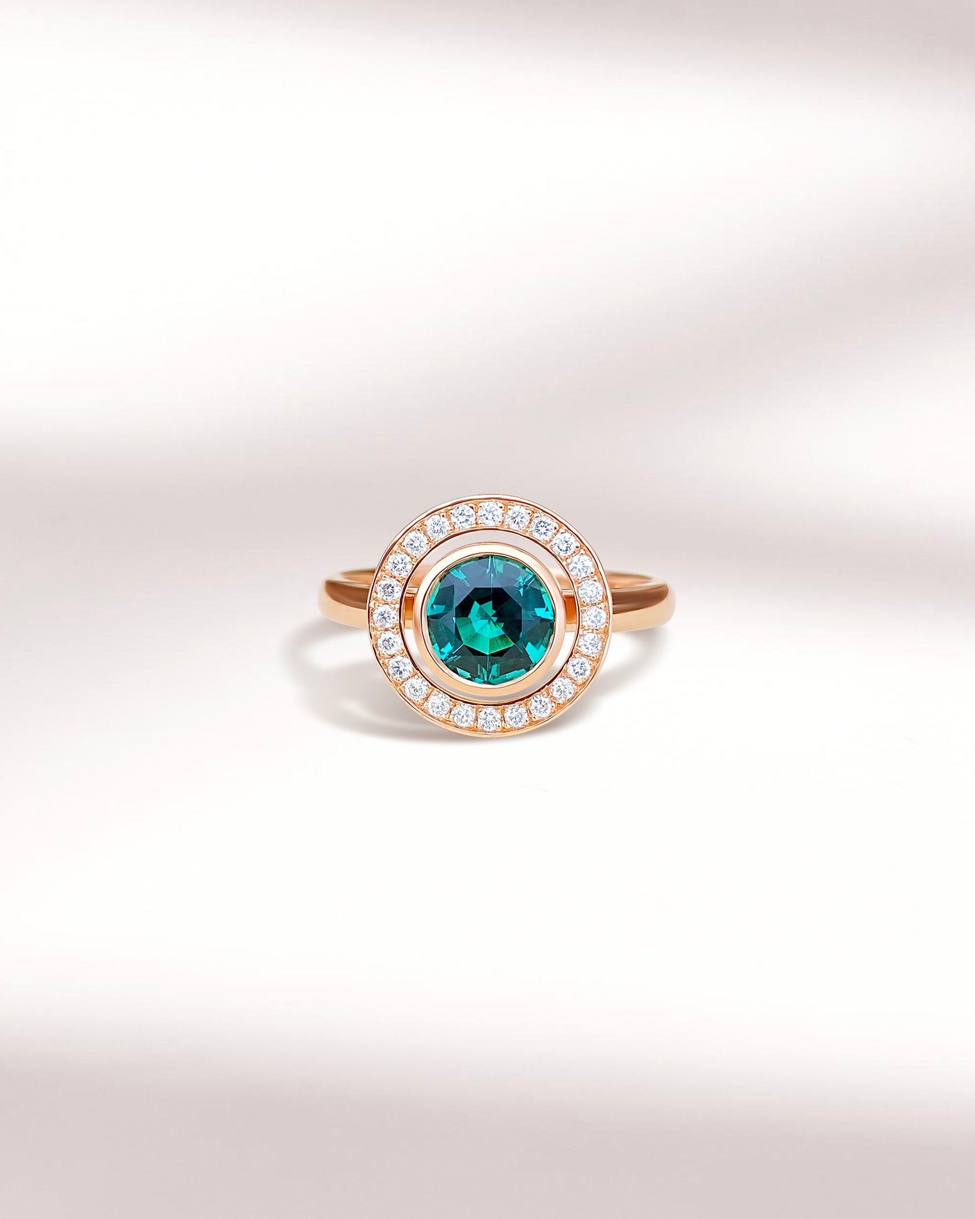 Bague de fiançailles avec tourmaline