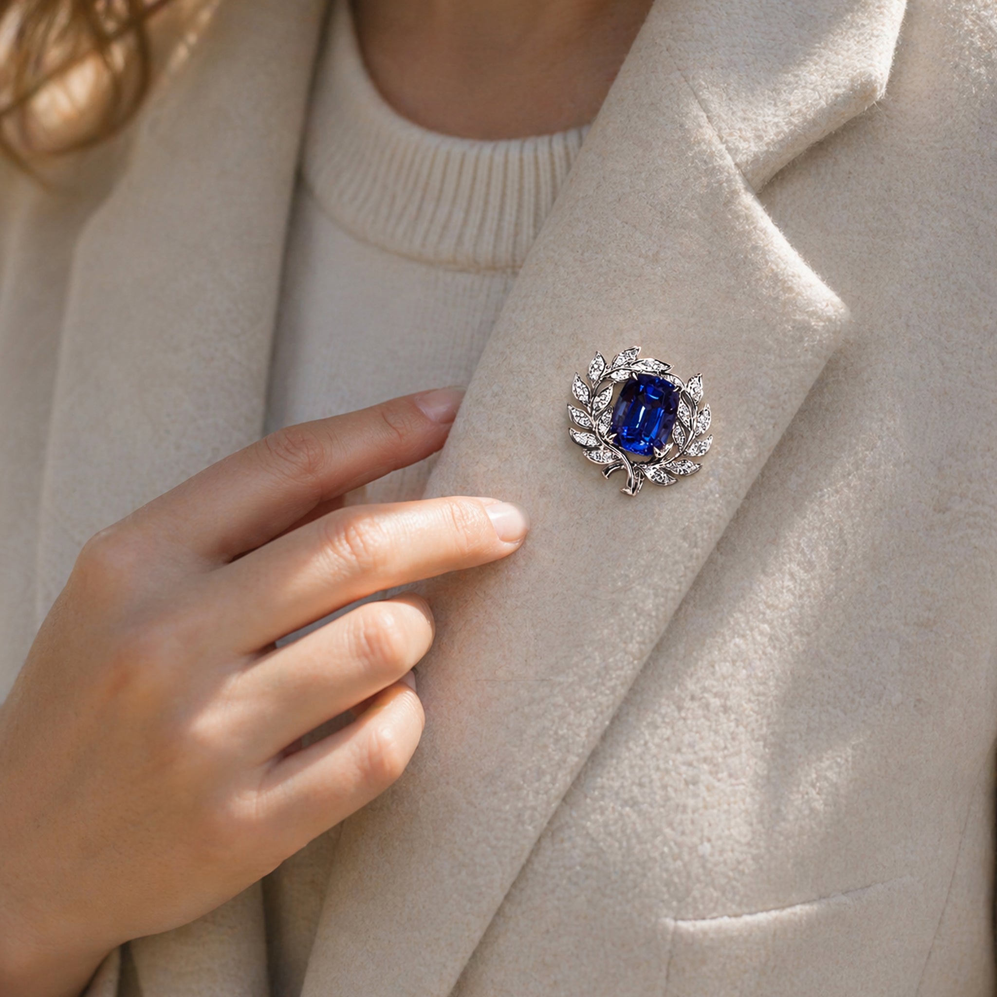 Broche avec Tanzanite
