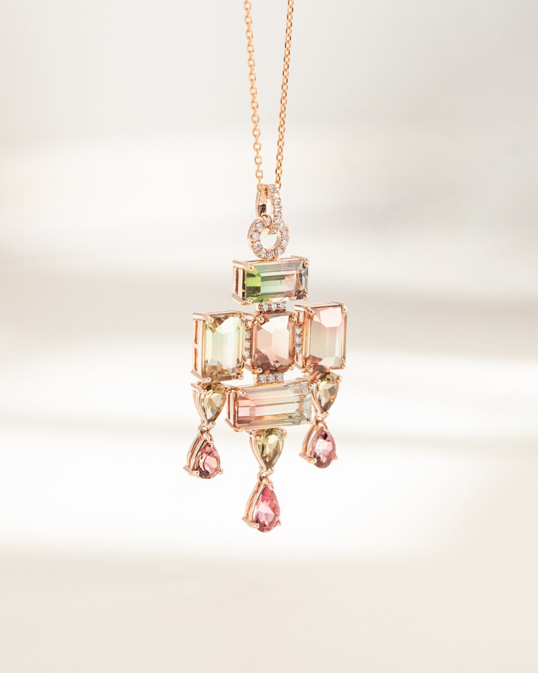 Pendentif avec Tourmalines bicolores