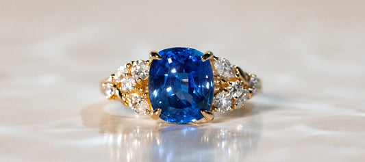 bague saphir bleu