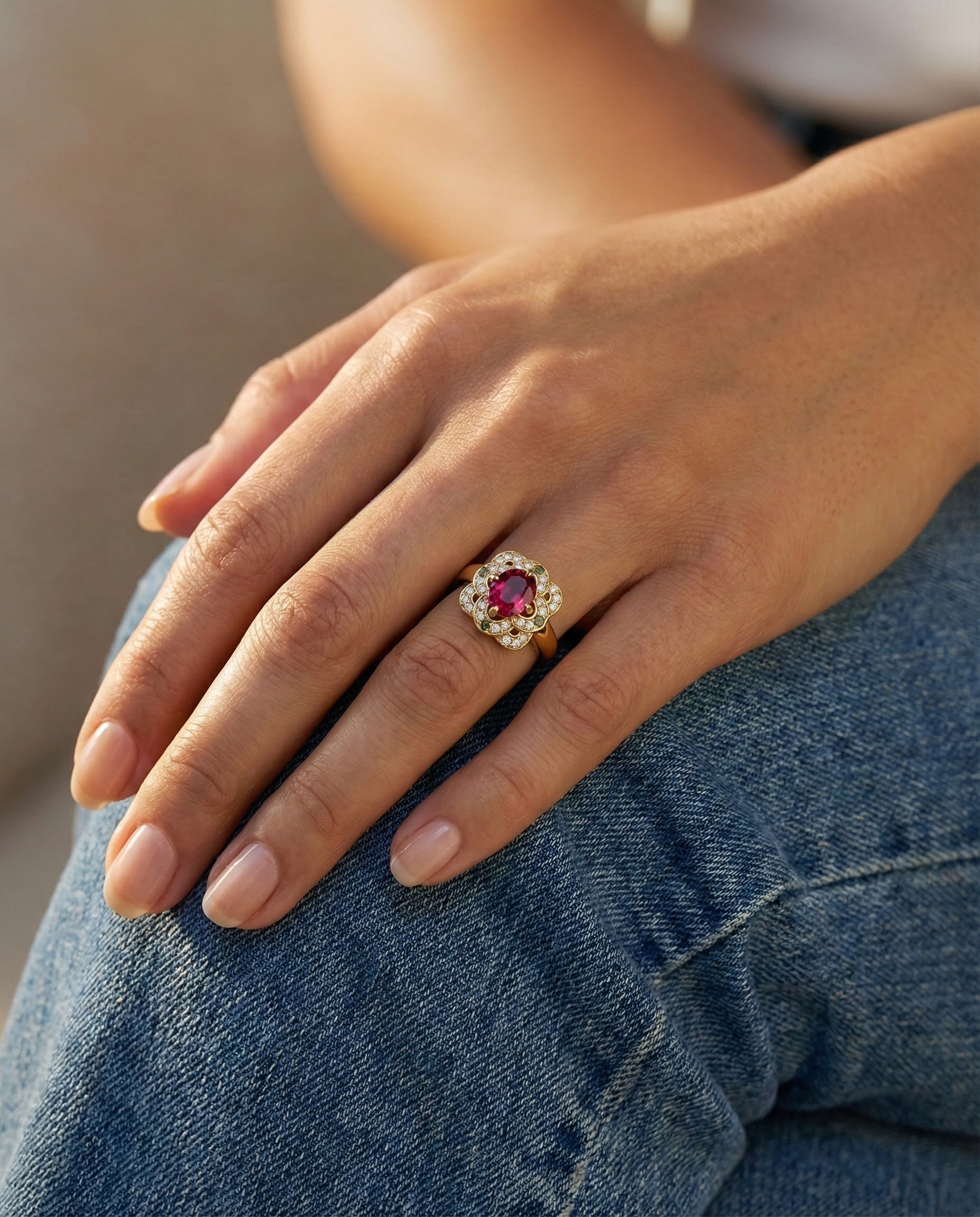 Mozambique Ruby Engagement Ring