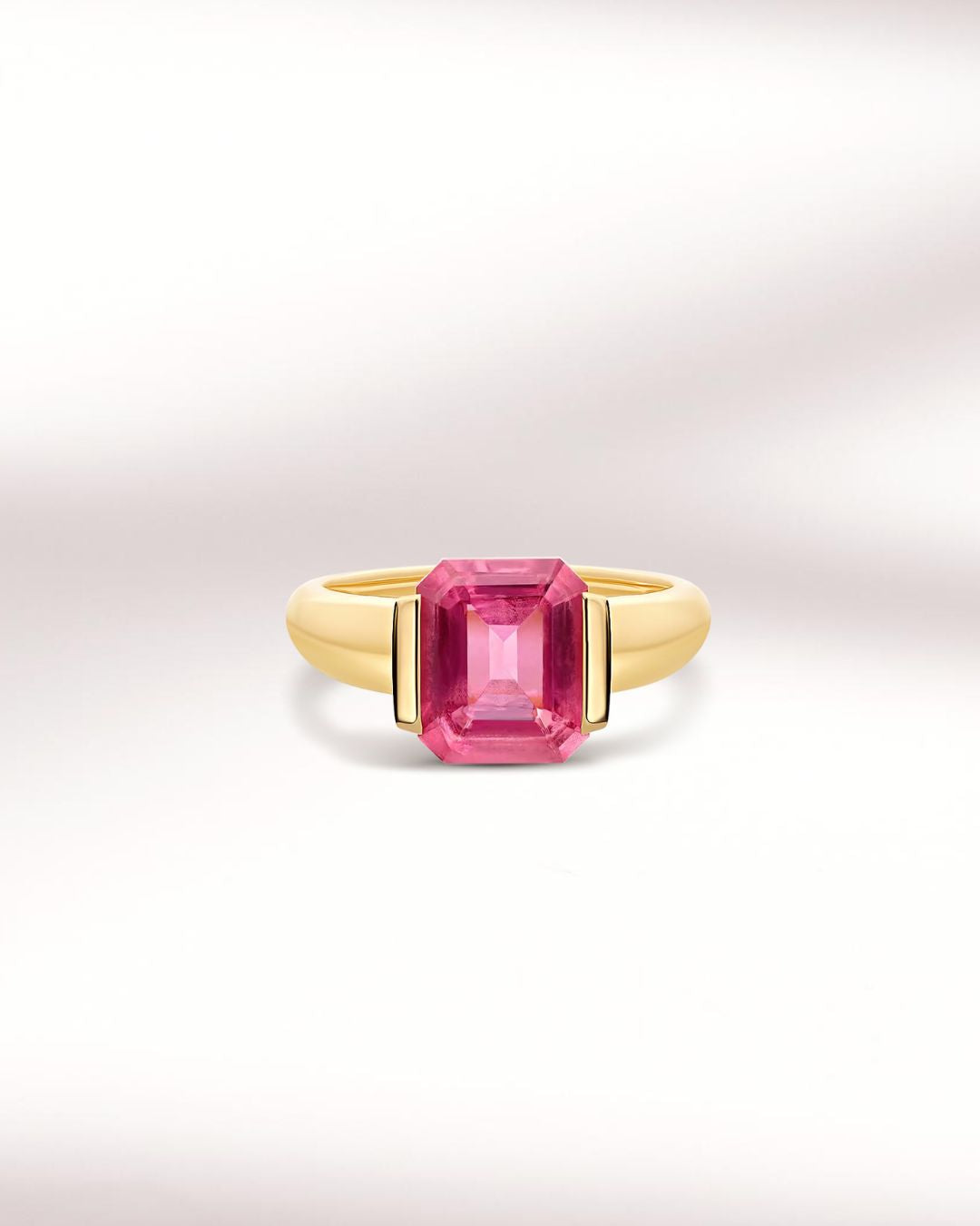 Birthstone ring with tourmaline