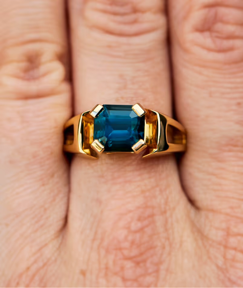 Bague Saphir Teal