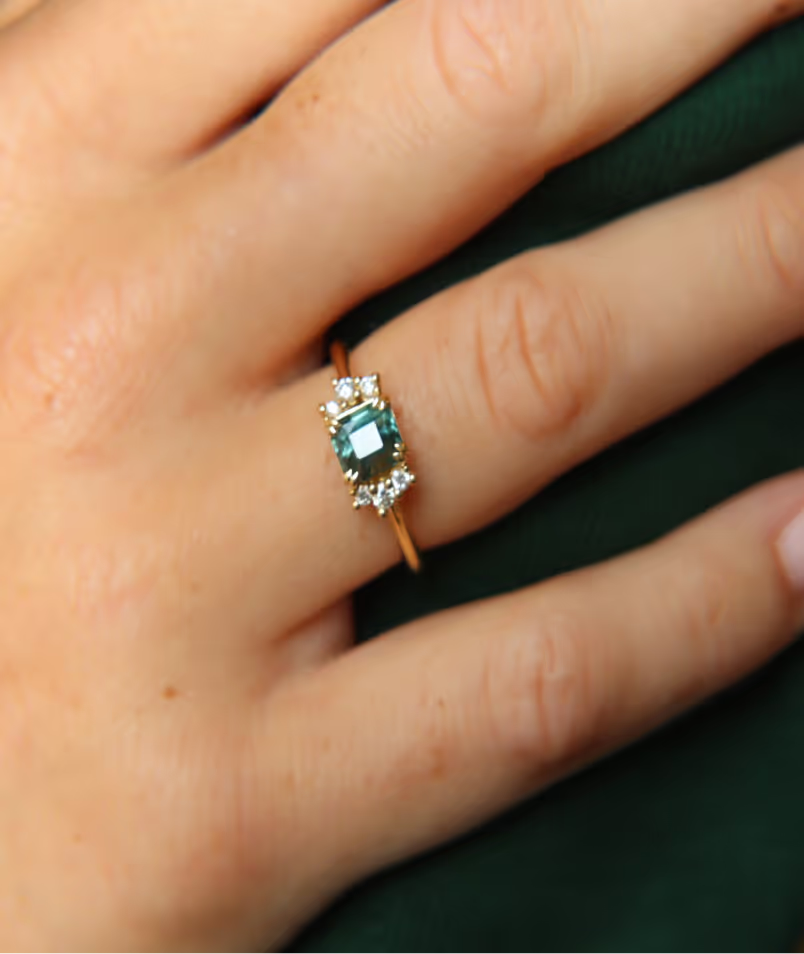 Fiançailles Saphir Teal
