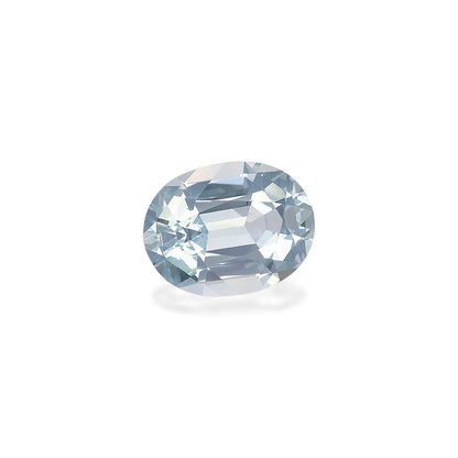 La Bonnot Paris Aigue-Marine · 5,32 ct, avec sa taille ovale étincelante et sa teinte bleu clair translucide, est élégamment présentée sur un fond blanc uni.