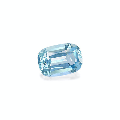 L'« Aigue-Marine · 5,15 ct » de Bonnot Paris scintille sur un fond blanc uni, rayonnant d'une allure romantique grâce à sa taille coussin, sa surface facettée et sa qualité translucide.