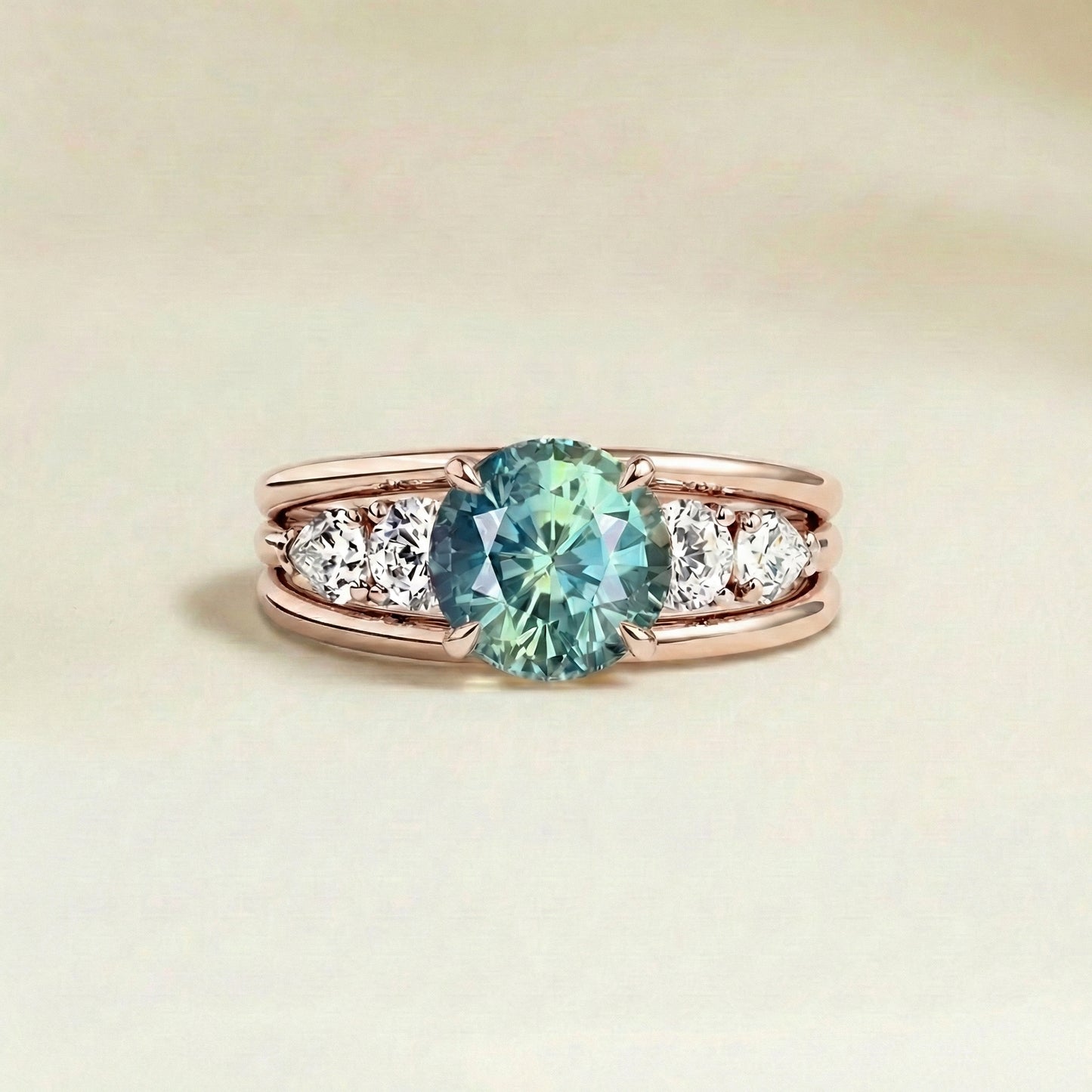 Bague_saphir_teal_rond_floral_or_rose