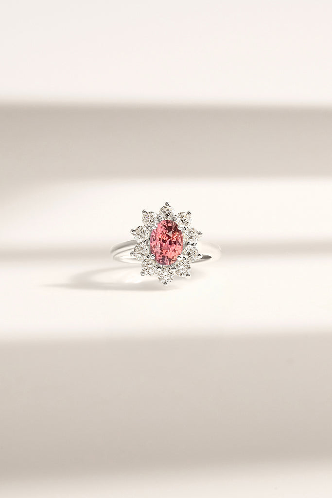 Bague Saphir Padparadscha de Madagascar