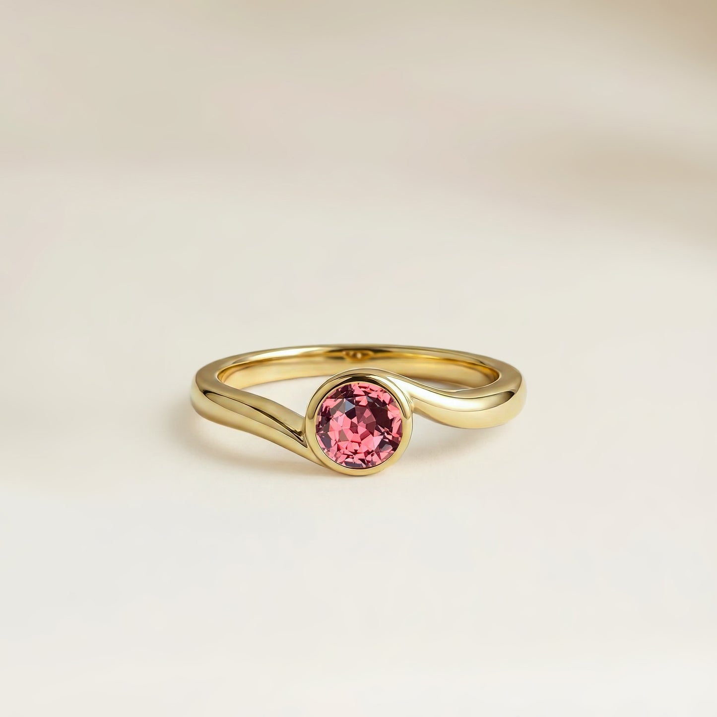 Bague Saphir Padparadscha Solitaire
