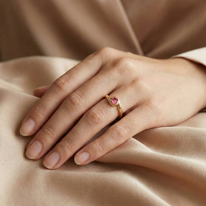 Bague Saphir Padparadscha Solitaire