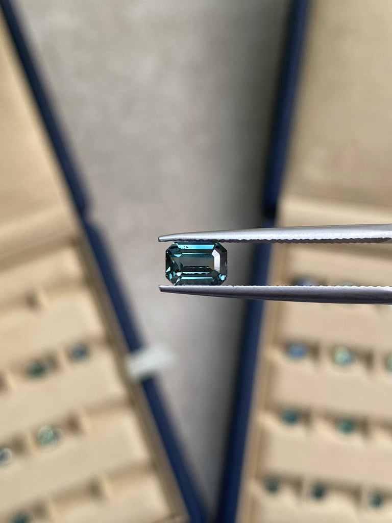 Saphir Teal rectangle • 1,06ct