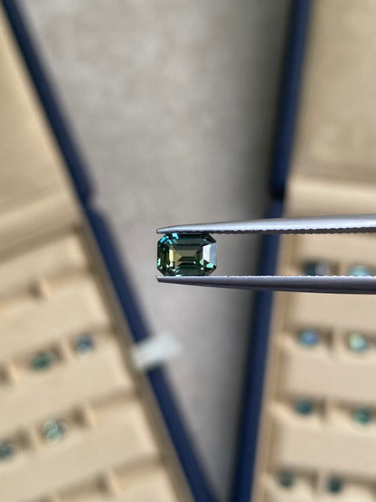 Saphir Teal non chauffé • 1,10ct