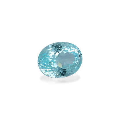 Une tourmaline paraïba taille ronde étincelante de 6,48 carats signée Bonnot Paris brille de mille feux avec ses reflets bleu clair sur un fond blanc uni. Ses facettes reflètent la lumière, à l'image de l'éclat exceptionnel de cette pierre précieuse, révélant sa clarté et son élégance incomparable.