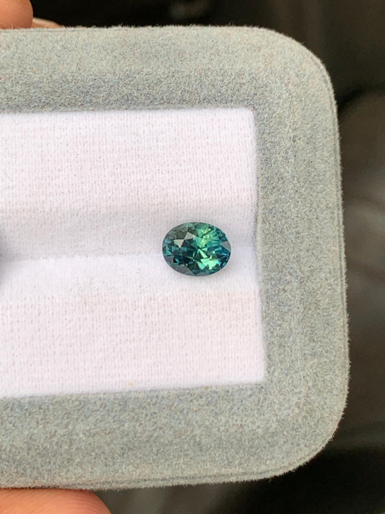 蓝宝石 蓝绿色 2,05ct, vue principale | Bonnot Paris
