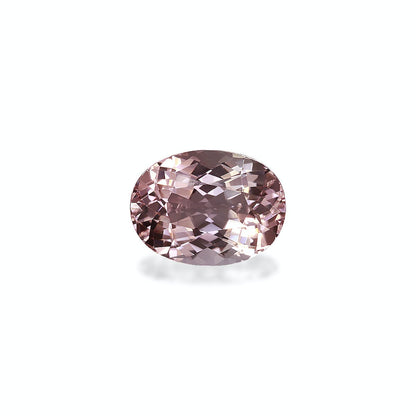 Une pierre précieuse Tourmaline Rose brillante de 7,36 ct de Bonnot Paris présentée sur un fond blanc uni, mettant en valeur sa brillance facettée, sa forme ovale et ses surfaces réfléchissant la lumière.