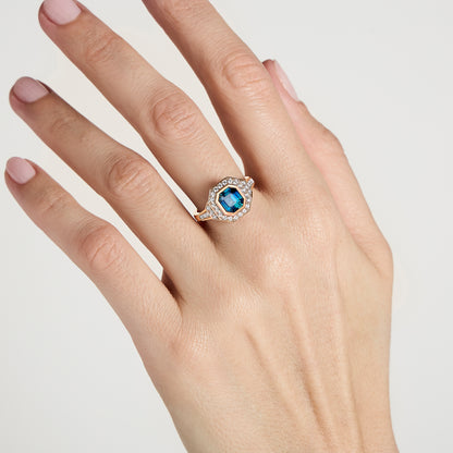 Teal Sapphire Ring • 1.56ct