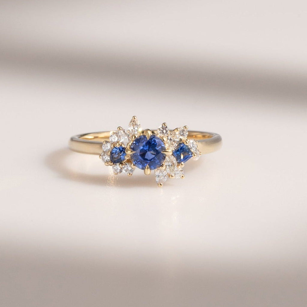 Gemmyo Bague Saphir Bleu Et Diamant Bague Or rose 750 * Saphir et diamants Kenne Gemmyo Bague Saphir Bleu Et Diamant Bague Or rose 750 * Saphir et diamants Kenne
