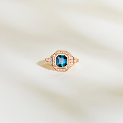 Teal Sapphire Ring • 1.56ct