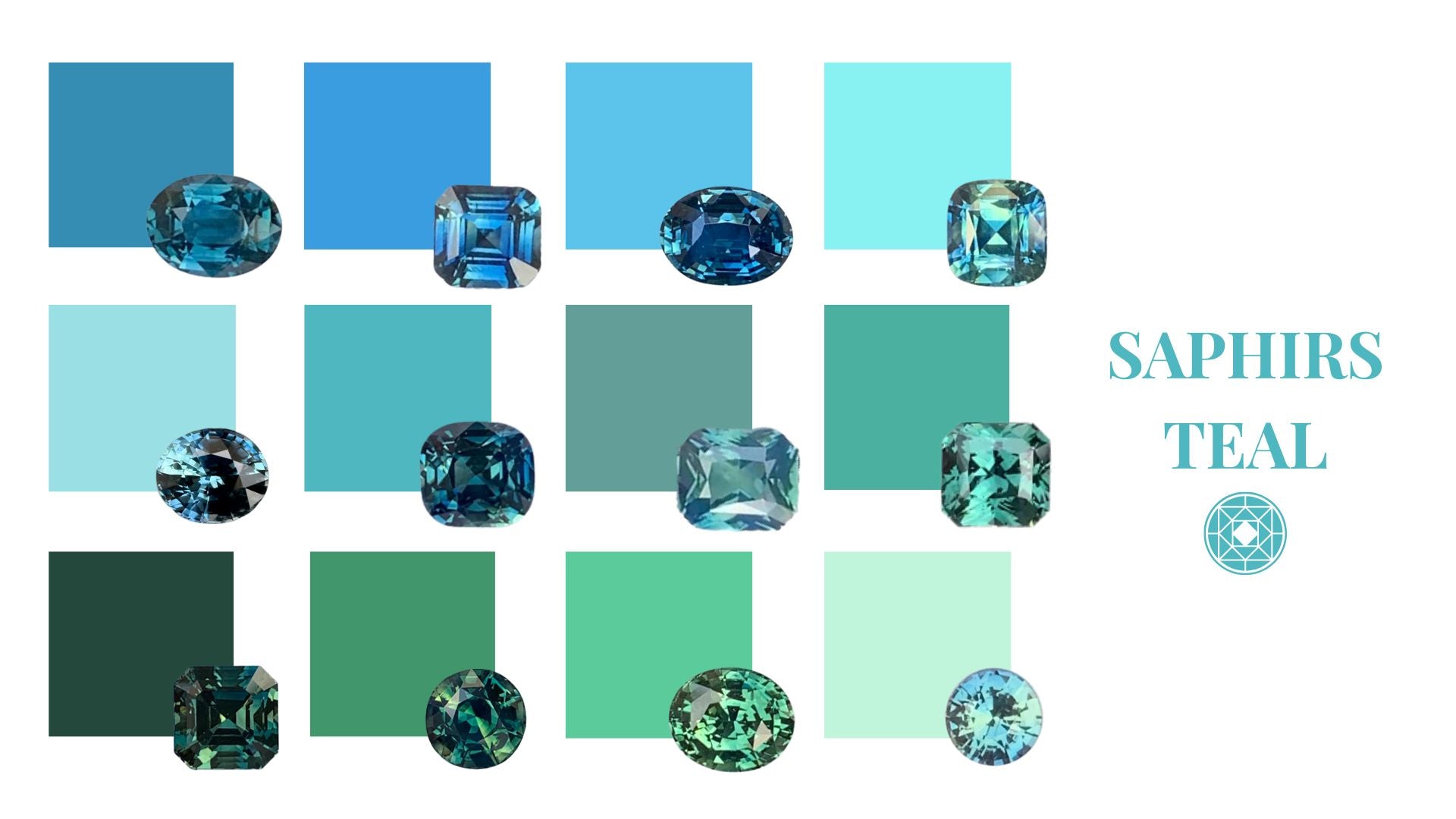 Pierre précieuse ronde saphir bleu-vert de 1,14 ct 6,8 mm Thaïlande Pierre précieuse ronde saphir bleu-vert de 1,14 ct 6,8 mm Thaïlande