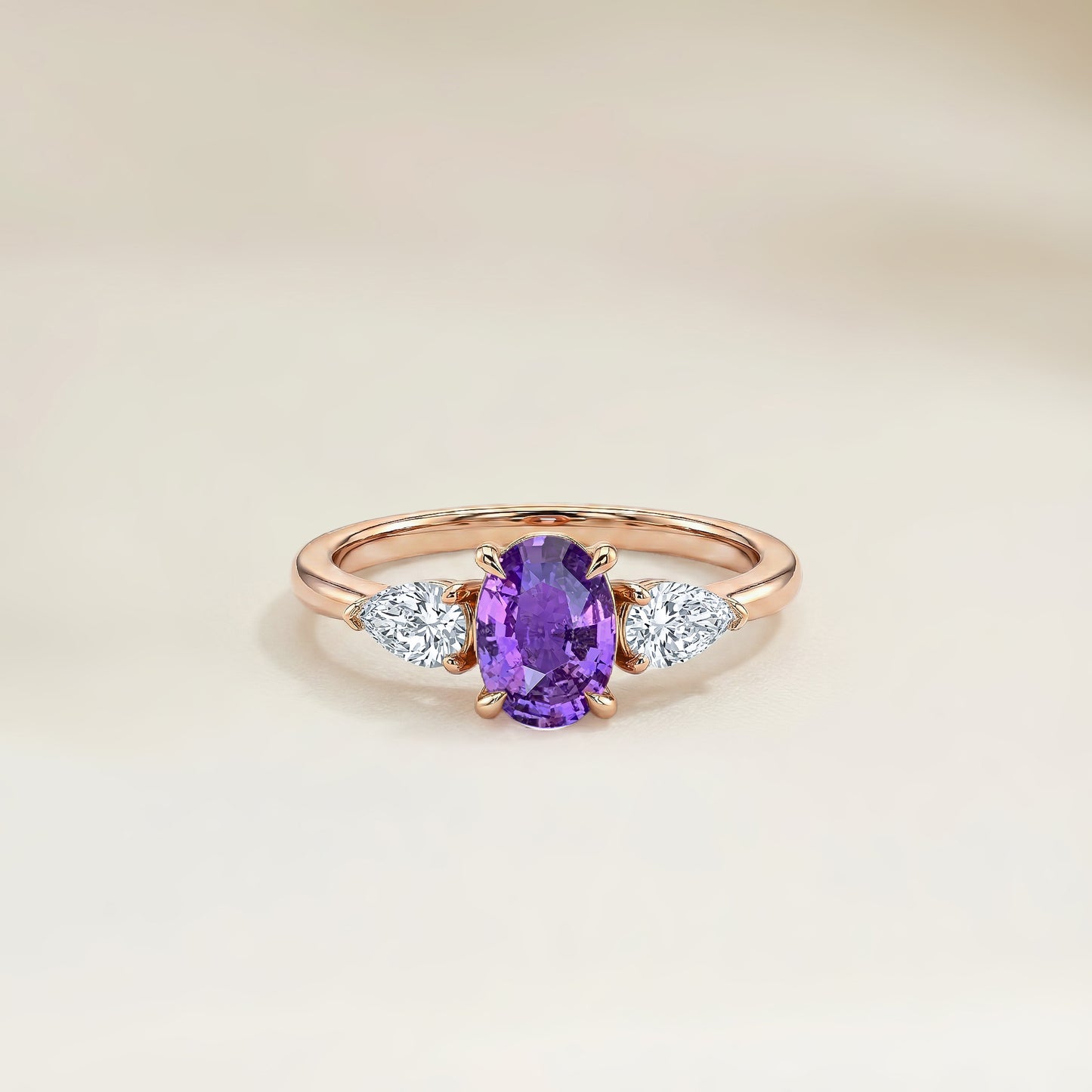Bague Saphir Violet Neutral
