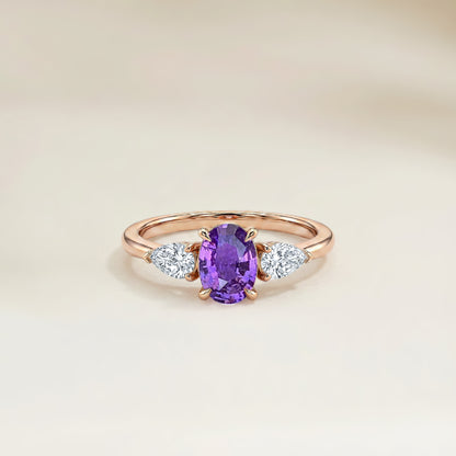 Bague Saphir Violet Neutral