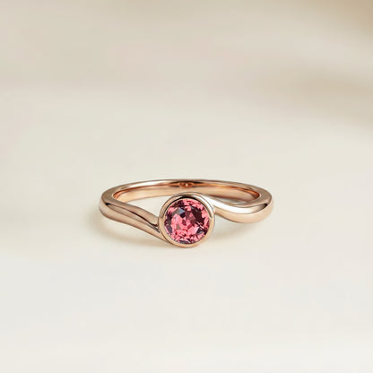 Bague Saphir Padparadscha Solitaire 