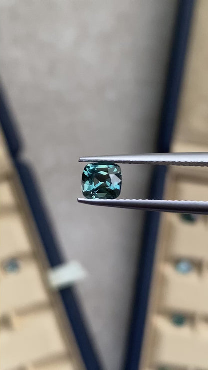 Saphir Teal coussin • 1,06ct
