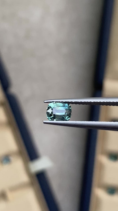 Saphir Teal coussin allongé • 1,06ct
