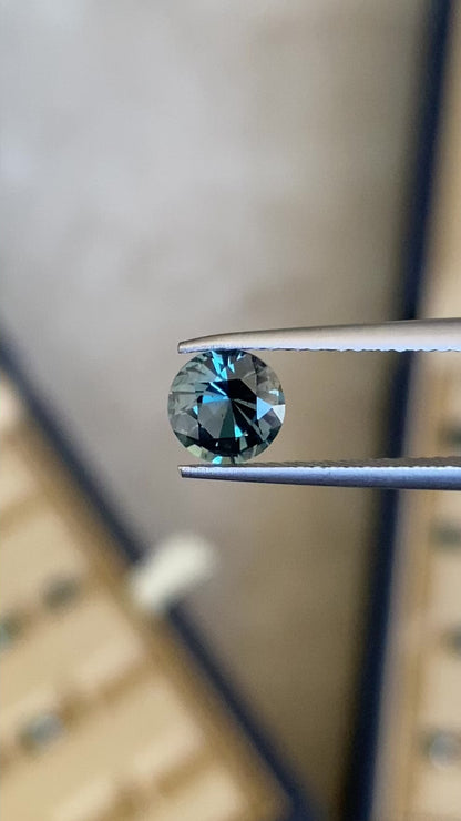 Saphir teal rond • 1,2ct