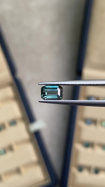 Saphir Teal rectangle • 1,06ct