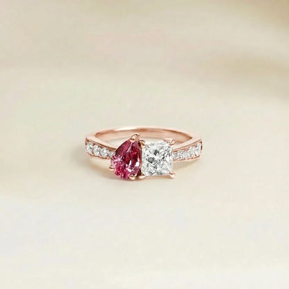 Bague Toi & Moi Padparadscha