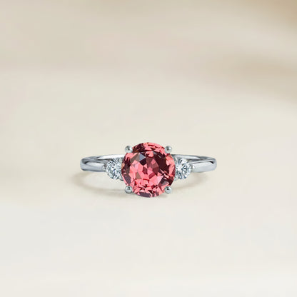Ring Sapphire Padparadscha Neutral - detail view | Jewellery Bonnot Paris