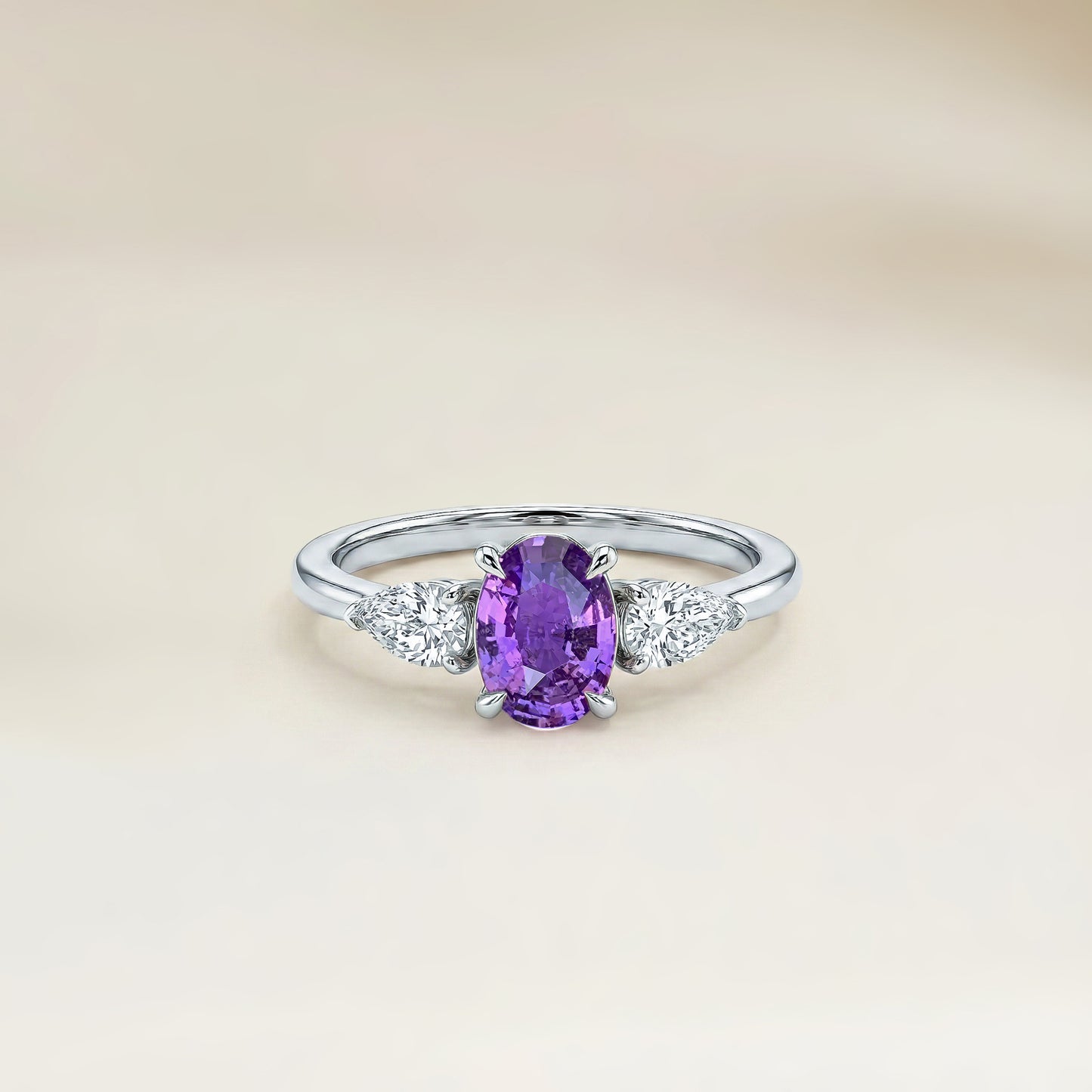 Bague Saphir Violet Neutral