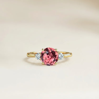 Ring Sapphire Padparadscha Neutral - main view | Jewellery Bonnot Paris
