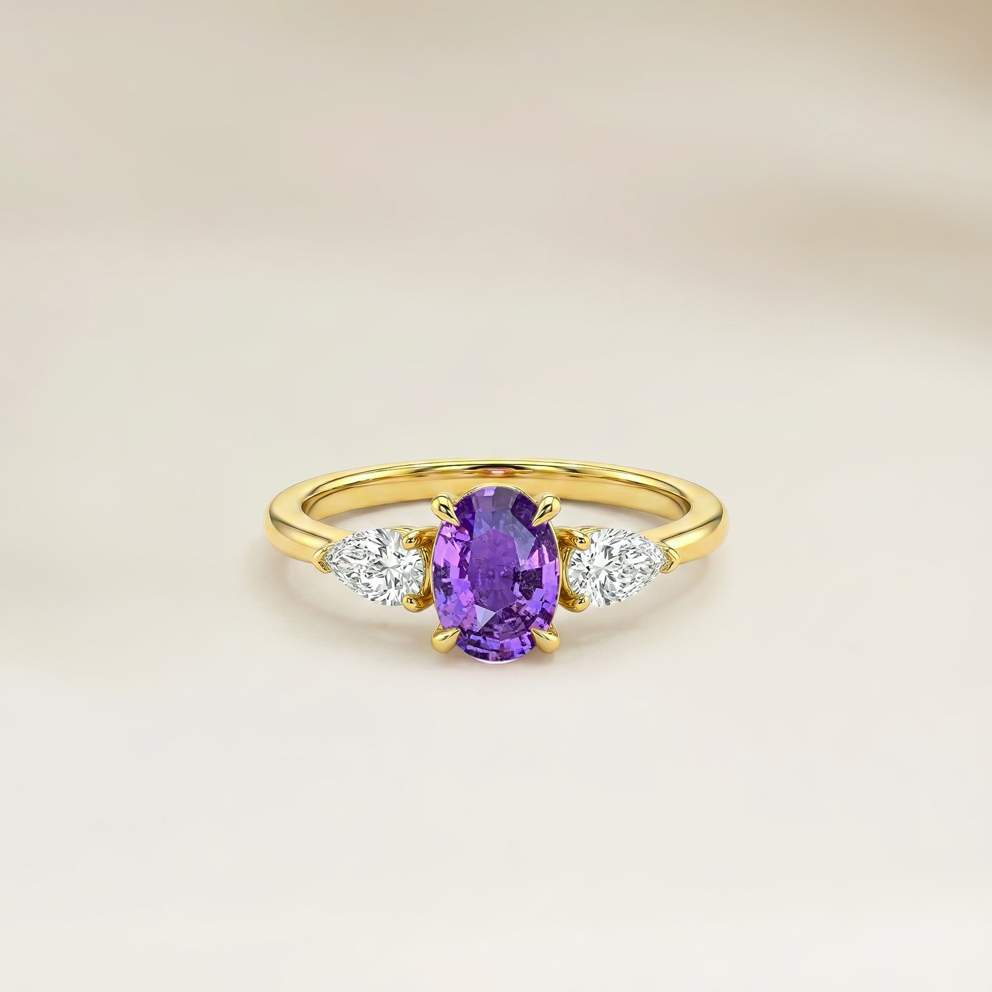Bague Saphir Violet Neutral 