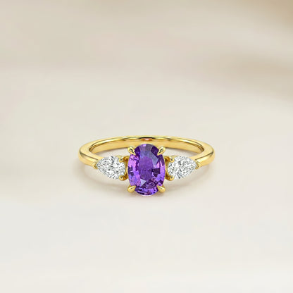 Bague Saphir Violet Neutral 