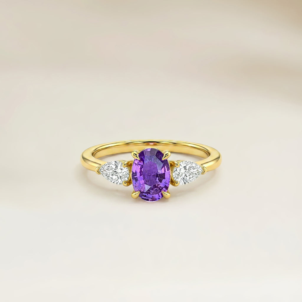Bague Saphir Violet Neutral 