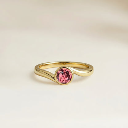 Bague Saphir Padparadscha Solitaire 